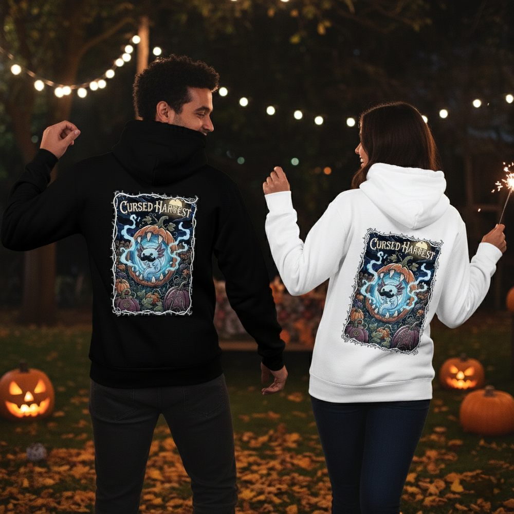Cursed Axolotl Hoodie with Embroidered Front