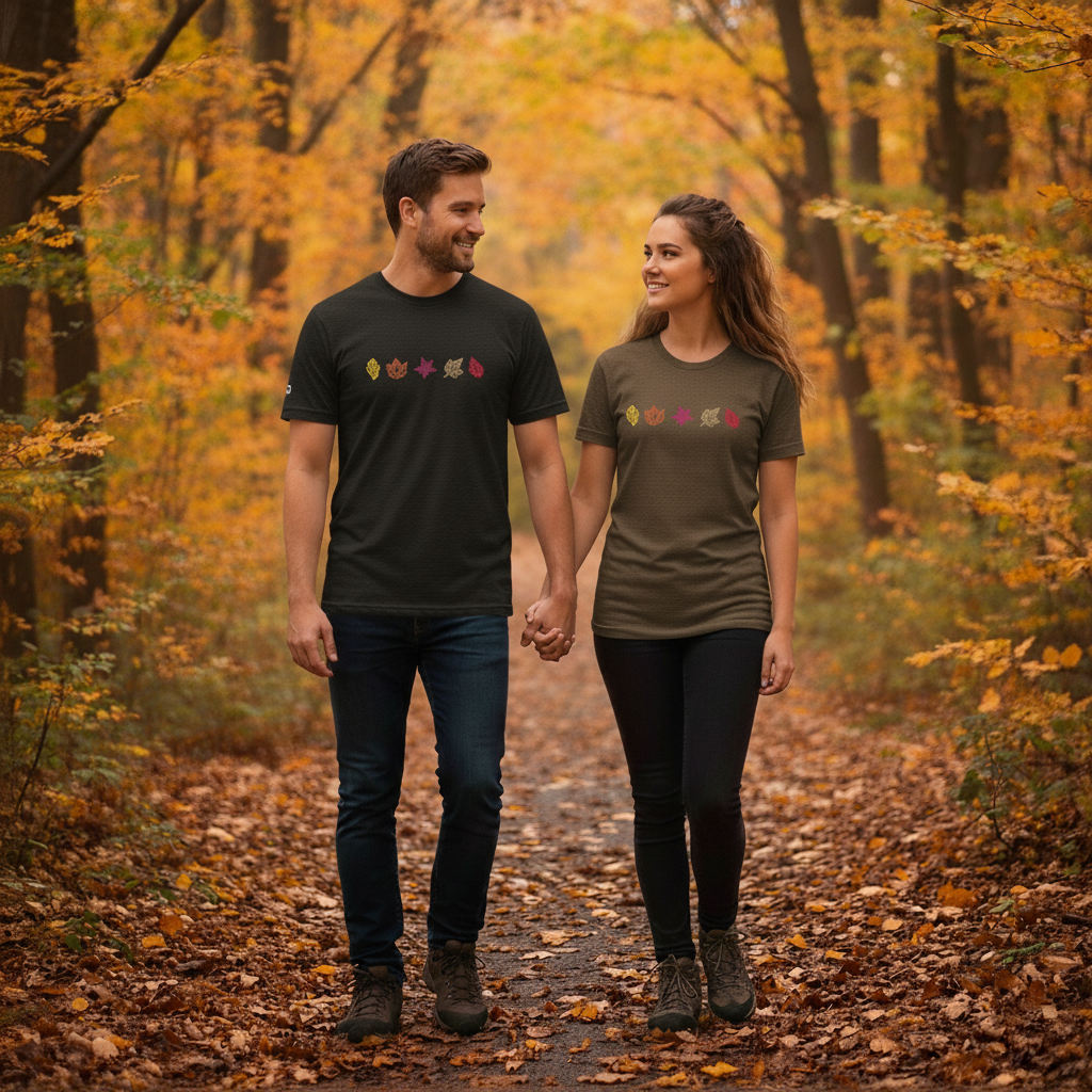 Embroidered Leaves Tee