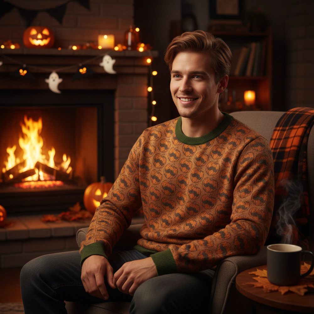 Knitted Pumpkin Sweater